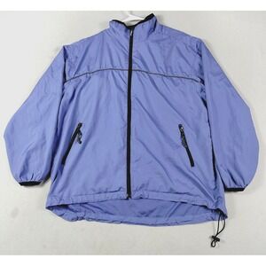 Vintage ProSpirit Jacket Mens Large Purple Full Zip Windbreaker Hiking Walking